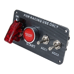 DS 43016-12V CAR IGNITION SWITCH ENGINE START PUSH BUTTON 2 TOGGLE RACING PANEL