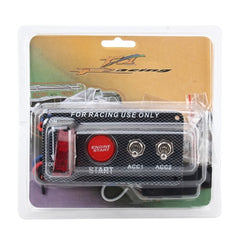 DS 43016-12V CAR IGNITION SWITCH ENGINE START PUSH BUTTON 2 TOGGLE RACING PANEL