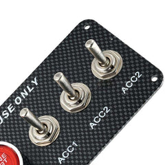 DS 43015-12V Car Ignition Switch Engine Start Push Button 3 Toggle Racing Panel