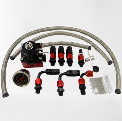 DS 14053-Universal Adjustable Fuel Pressure Regulator Oil 100psi Gauge AN 6 Fitting End