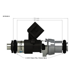 DS 01219-Dynamics Injectors - 1700CC - Toyota - Part Number 1700.48.14.14.6