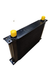 DS 14476-BLACK UNIVERSAL 25 ROW AN-10AN ENGINE TRANSMISSION RACING OIL COOLER