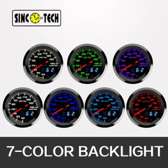 DS 14953-SincoTech 2 inch 7 Colors Digital LED Water Temperature Gauge 6364S