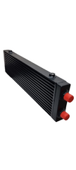 DS 14867-BLACK UNIVERSAL 14 ROWS AN-10AN ENGINE TRANSMISSION RACING OIL COOLER