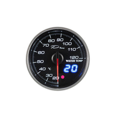 DS 22071-D Racing DX-Series 60MM Peak Water Temperature Gauge with Waterproof Sensor Connector