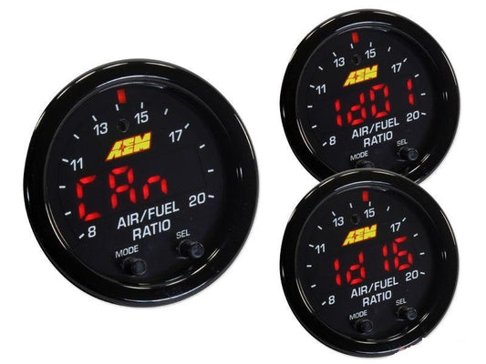 DS390011-AEM Electronics Black bezel X-Series Wideband UEGO AFR Sensor Controller Gauge 30-0300